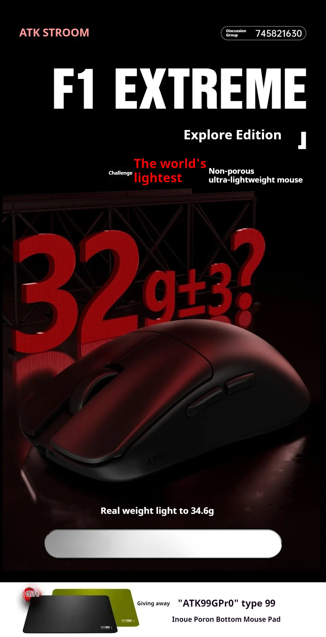 Imagem -02 - Atk-blazing Sky f1 Extreme Wireless Gaming Mouse Duplo 8k Liekong Fps Leve Low Delay Presentes pc Gamer Paw3950 Novo