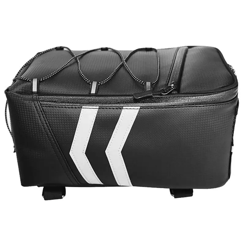 9L 8L PU Motorcycle Repair Tool Bag Reflective Riding Large Capacity Rack Bike Bag Portable Backpack For Scooters Bicycles