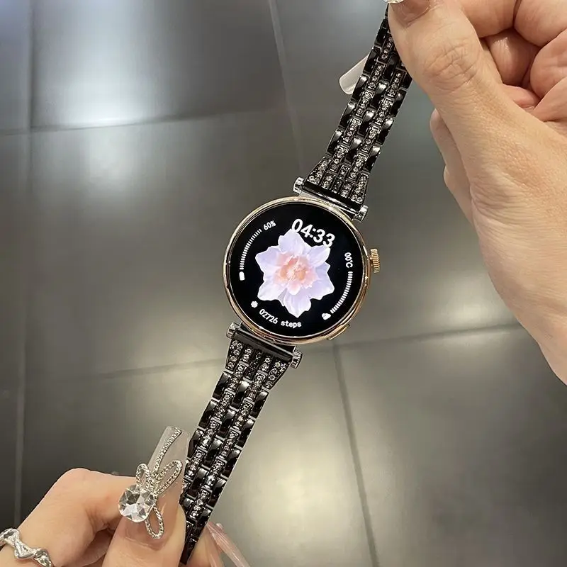 

Suitable for HW Watch Fit3/Fit4 watch straps and HW Band 8/9/10NFC diamond studded metal handmade watch straps