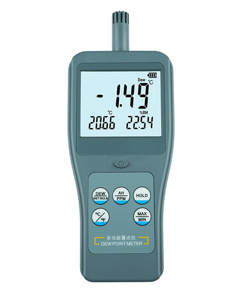 Digital Dew Point Meter Temperature and Humidity Meter with Dew Point Temperature Range -45~120°C  Relative Humidity  0~100%RH