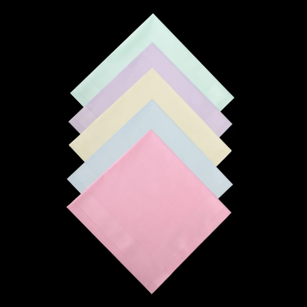 

12pcs/lot Five colors solid color handkerchief pure cotton handkerchief handkerchief hot sale