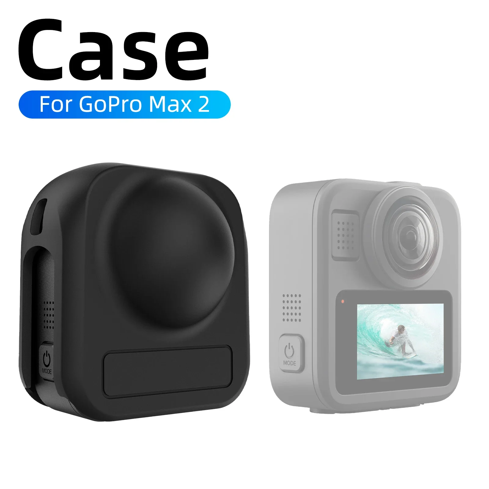 

Silicone Case for GoPro MAX 2 Lens Full Coverage Protective Cover for GoPro MAX2 Anti-scratch Camera Storage Accessories