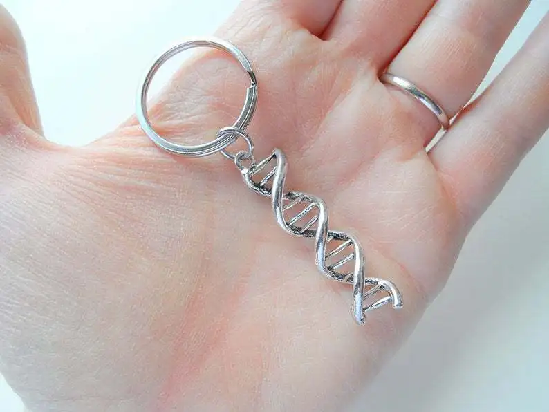 DNA Molecular Double Helix Key Chain, Science and Chemistry Key Chain, Graduation Gift, Classmate and Teacher Gift