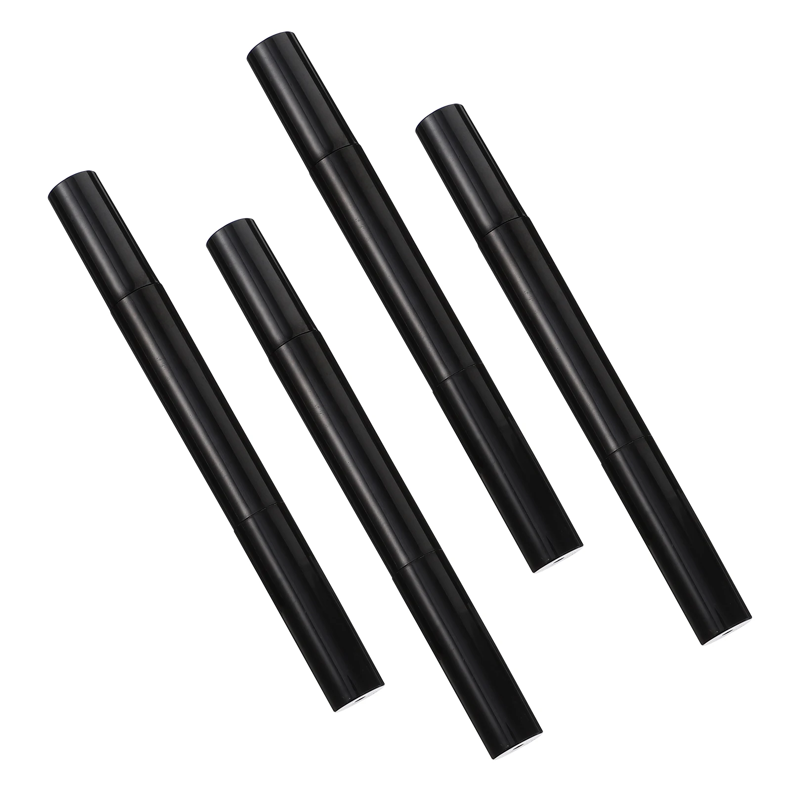 

4pcs Black Plastic Nail Rotating Pen Tube Eyelash Growth Liquid Brush Safe Container Lip Gloss Applicator