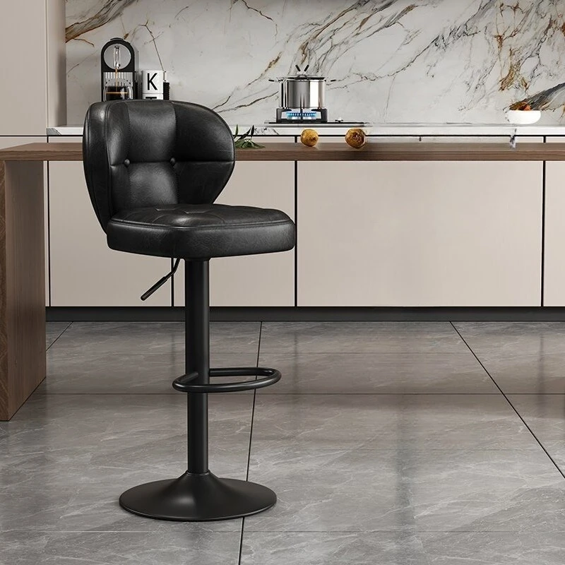 

light luxury bar chair Rotating backrest height adjustable bar stool comfortable minimalist tabouret cuisine haut furniture home