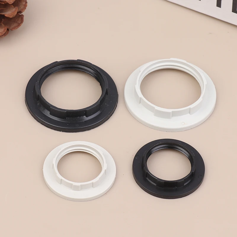 10PCS E14/E27 Lamp Shade Lock Rings – Black & White Fixing Rings for Standard Base Holder, Secures Lampshade Firmly in Place