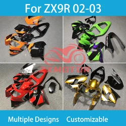 Full Fairings for Kawasaki ZX9R 2002 2003 Customizable Motorcycle Accessories Shell ABS Fairing Kit ZX 9R 02 03