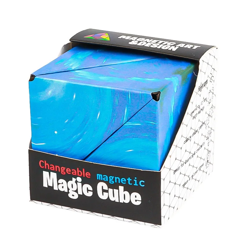 Cubo mágico magnético 3D com geometria infinita versátil Cubo mágico estereoscópico para quebra-cabeça de inteligência espacial infantil