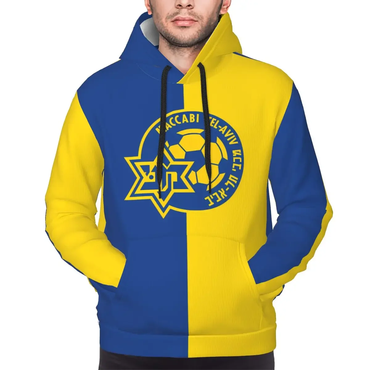 Maccabi Tel Aviv Men's Pullover Hoodie Casual Hooded Sweatshirt Best Hoodies Sportswear Tracksuit with Pocket