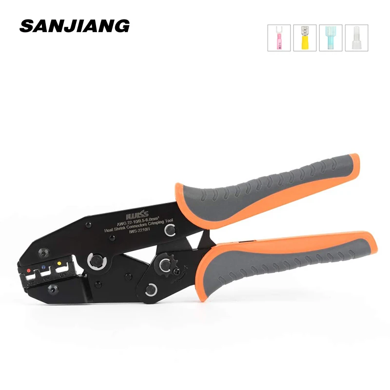

IWS-2210H Crimping Pliers Kit Heat Shrink Connectors Crimping Tool Range 1-6mm2 New Dedicated Electrician Clamp Tools