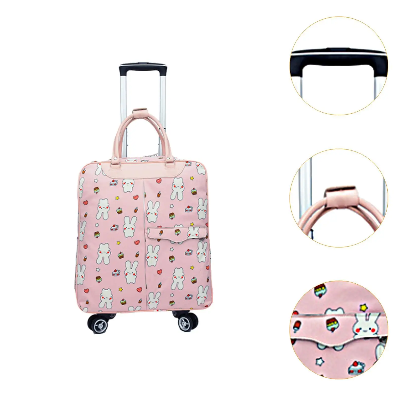 Rolling Duffle Bag with Wheels Shoppping Trolley Bag for Beach Picnic Travel