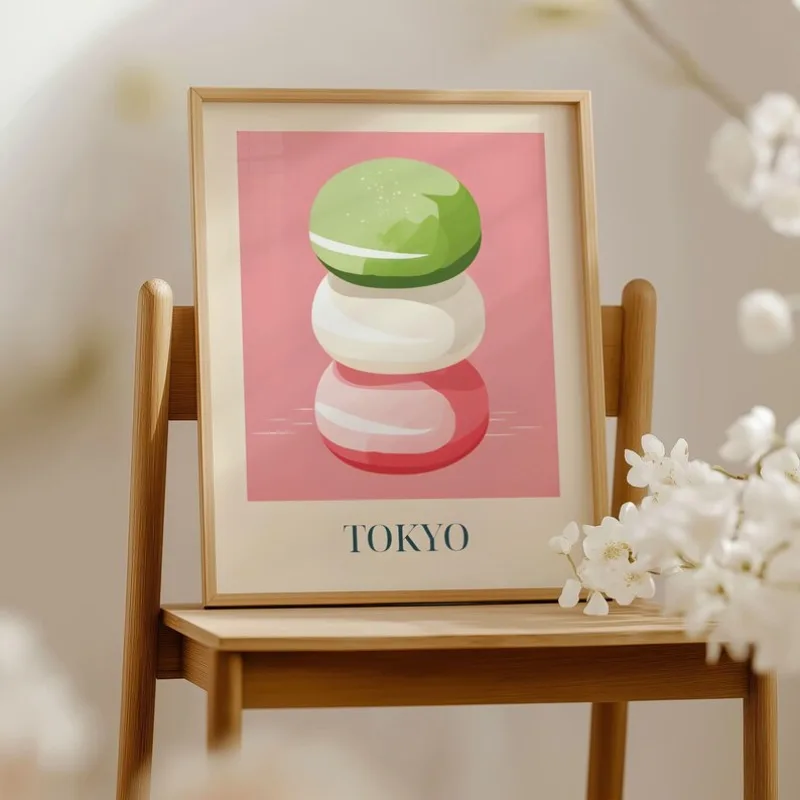 Buntes asiatisches Küchenplakat, Japan, China, Thailand, Philippinen, köstliches Essen, Leinwandgemälde, Wandkunst, Küche, Zimmer, Heimdekoration