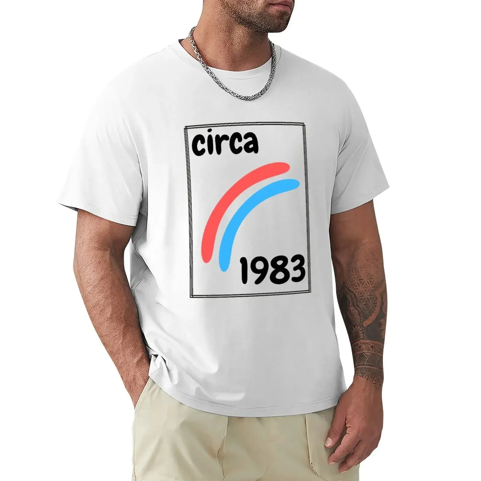 Vintage circa 1983 T-Shirt graphic t shirts anime clothes T-shirts for men cotton