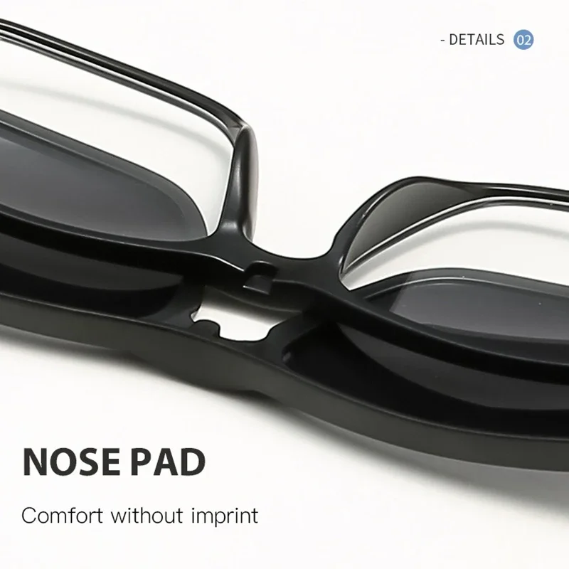 KJDCHD 6 In 1 Customize Prescription Glasses Men Women Anti-Blue Light Myopia Hyperopia With 5 PCS Clip On Polarized Sunglasses