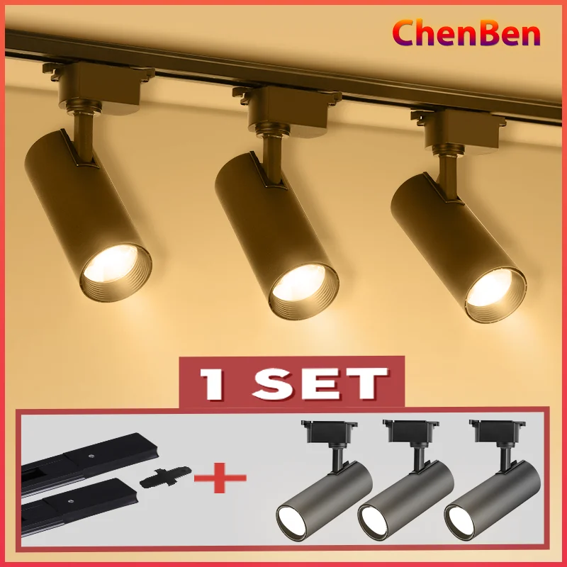 Led Track Light Set Spotlight Track Lamp 220v Shop Lighting Rail 30W Spot Lights For Clothing Store Decoration Luminaire