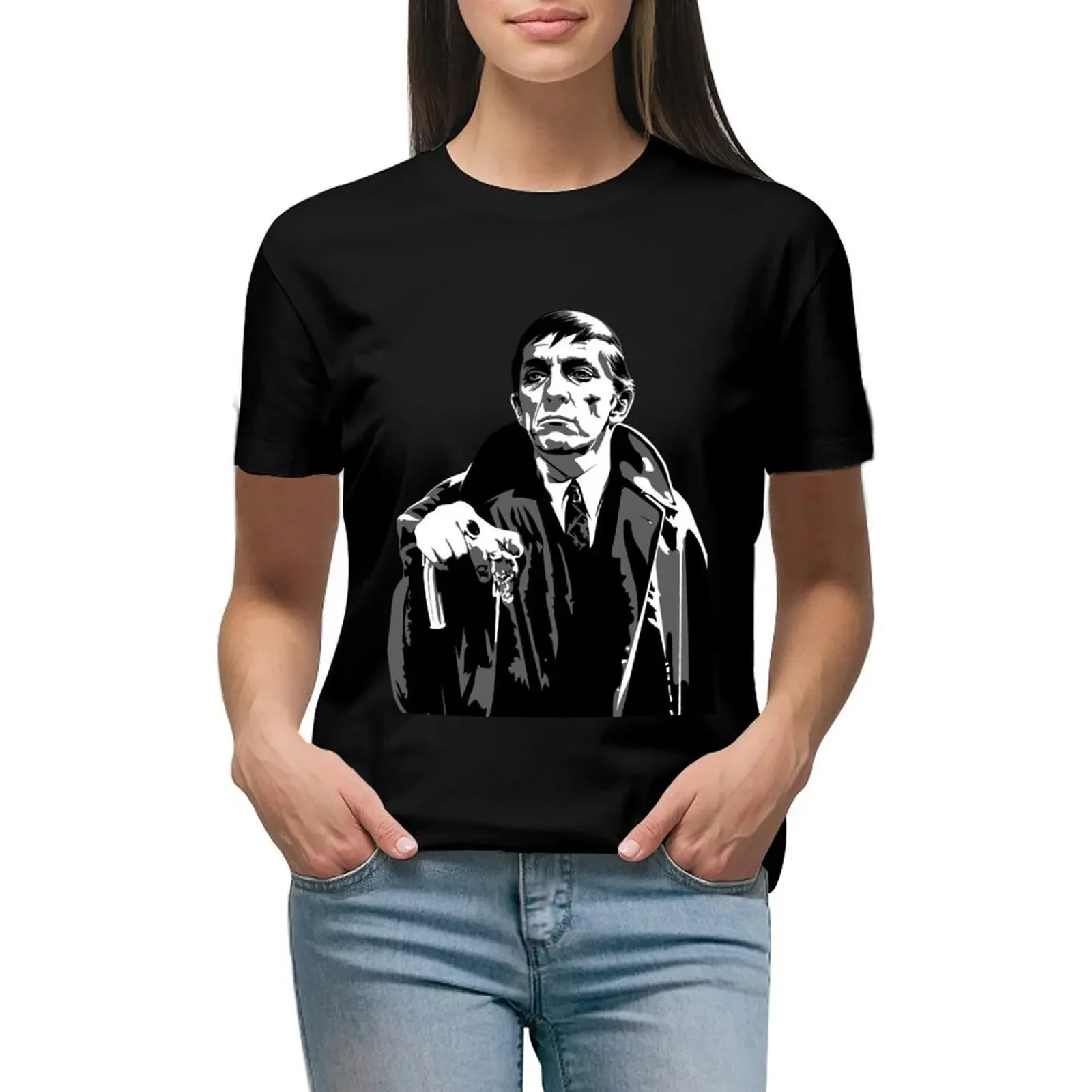 

Dark Shadows - Barnabas Collins 2 T-Shirt blacks customs design your own t shirts for Women loose fit