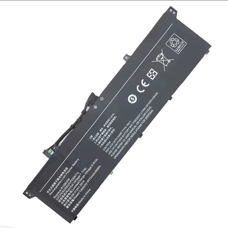 Laptop Battery R15B03W For Pro 15 OLED Pro 15 2021 XMA2009-AL XMA2009-DB XMA2009-FJ XMA2009-EJ XMA2009-AJ  7.7V 66WH/8572mAh