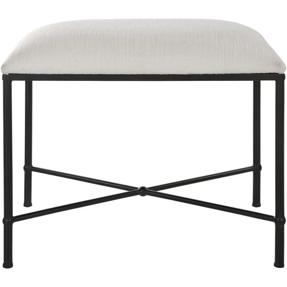 Uttermost Avenham - Banco pequeno emoldurado - 20 polegadas de altura e 24 polegadas de largura