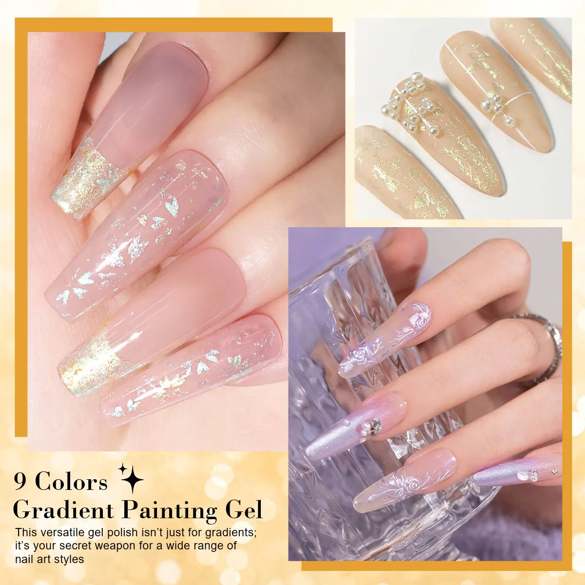 LIMEGIRL Kit gel sfumato per unghie, smalto gel per unghie a lunga durata, gel per unghie sfumato ad alta consistenza di colore ibrido per salone di manicure