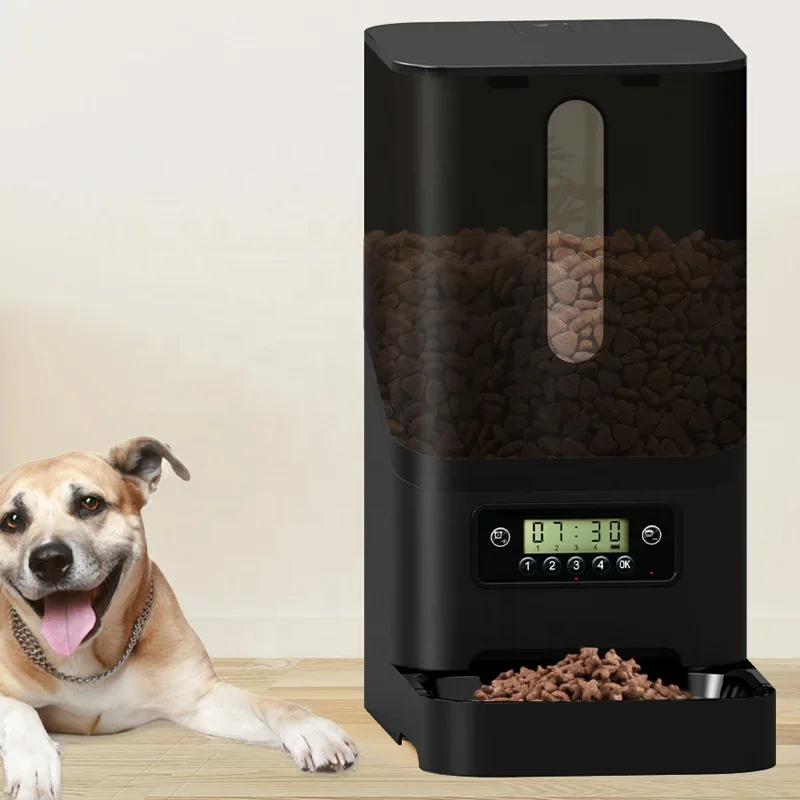 Hot Selling Product Quantitative 6L Storage Food Pet Intelligent Feeder Automatic Pet Feeder Voice Recorder Dry Food Dispenser