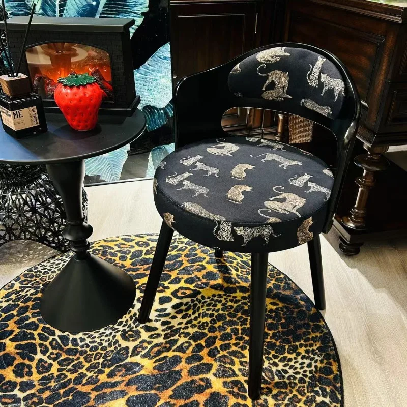 Stool dressing antique dining table solid wood home retro   middle makeup