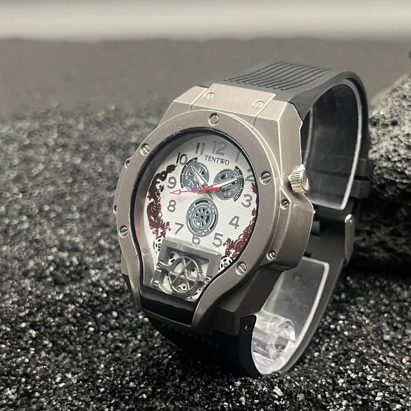 New Fashion Luxury Top Man Militray Sports Silicone Watch Men Business Wrist Watches Male Clock Quartz Watches Reloj Hombre Gift - view 4