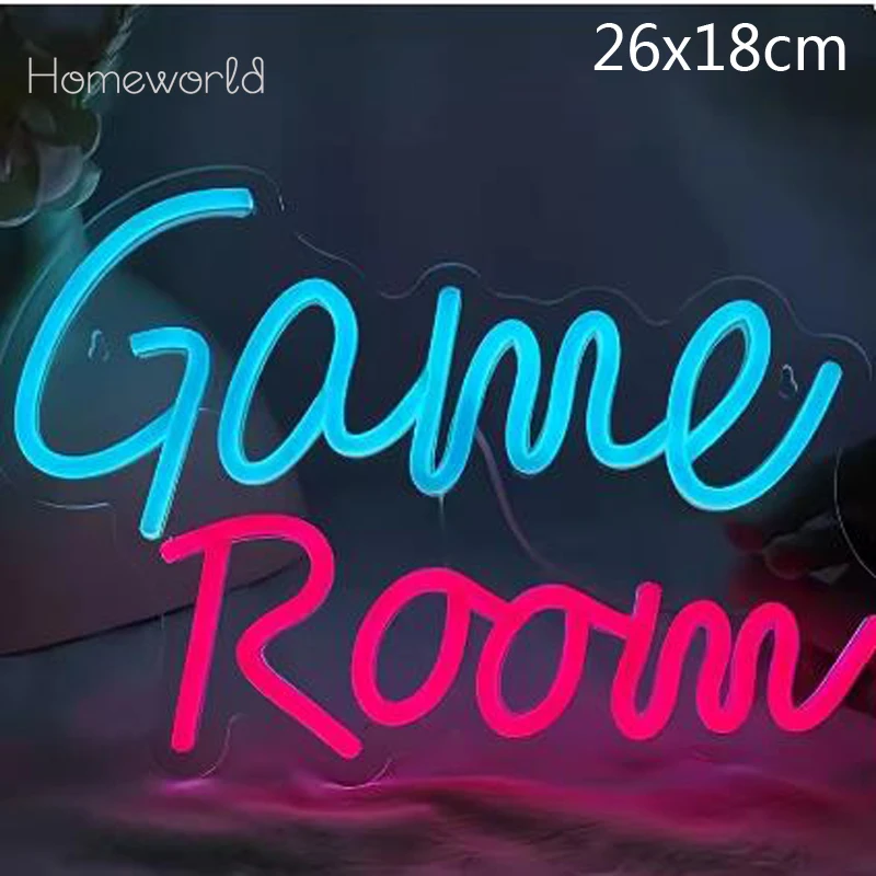 

Game Room Neon Signs USB-Powered LED Wall Light Blue Pink Neon Gaming Room Decor for Holiday birthday Gifts