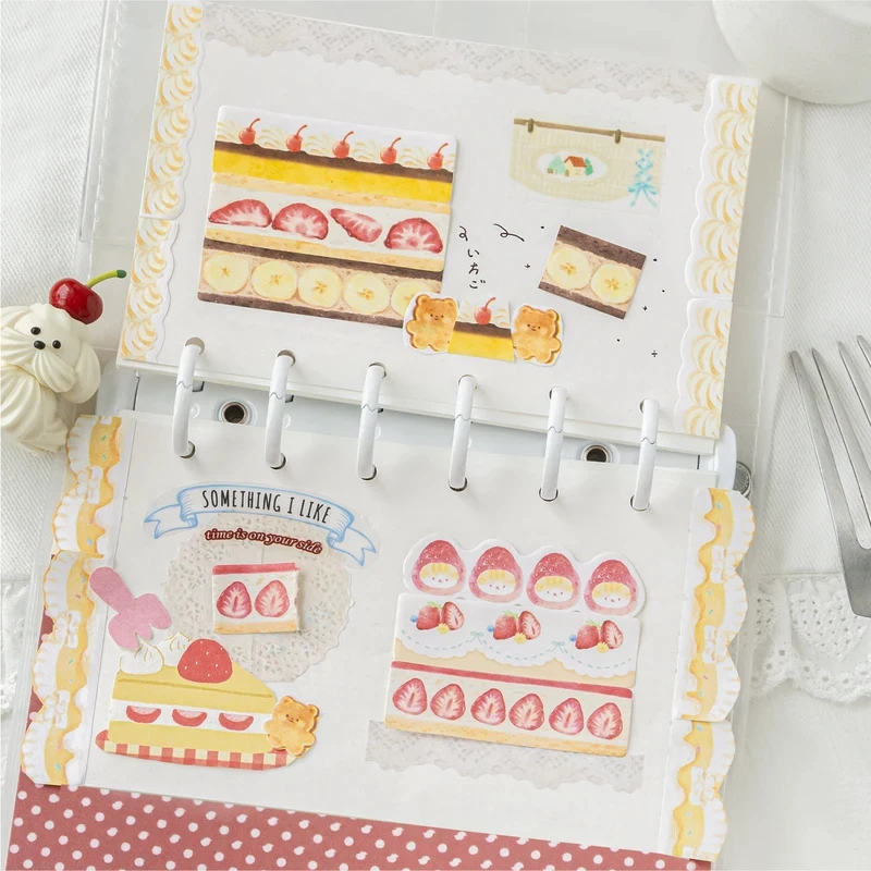 Cute 180pcs Dingding Cake Shop Series Kawaii Cake Appearance Message Sticker Index Creative Student Stationery Scrapbook Sticker view 6
