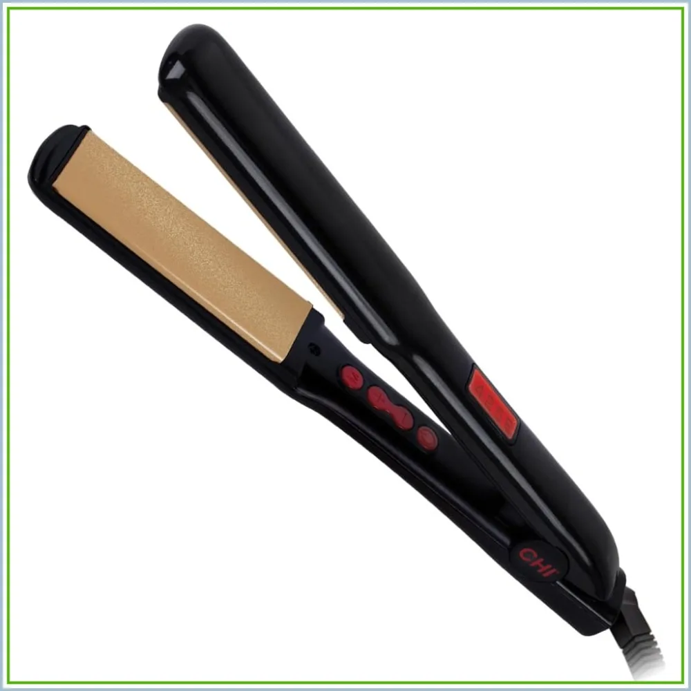 Flat Iron Hair Straightener, Ceramic Heater, 40s Heat Up, 1.25" Plate, Smooth Finish
