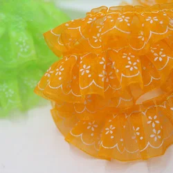 2.5cm Thin Elastic Double Fabric Stretchy Folded Lace Trim DIY Dress Headwear Ribbon Accessories