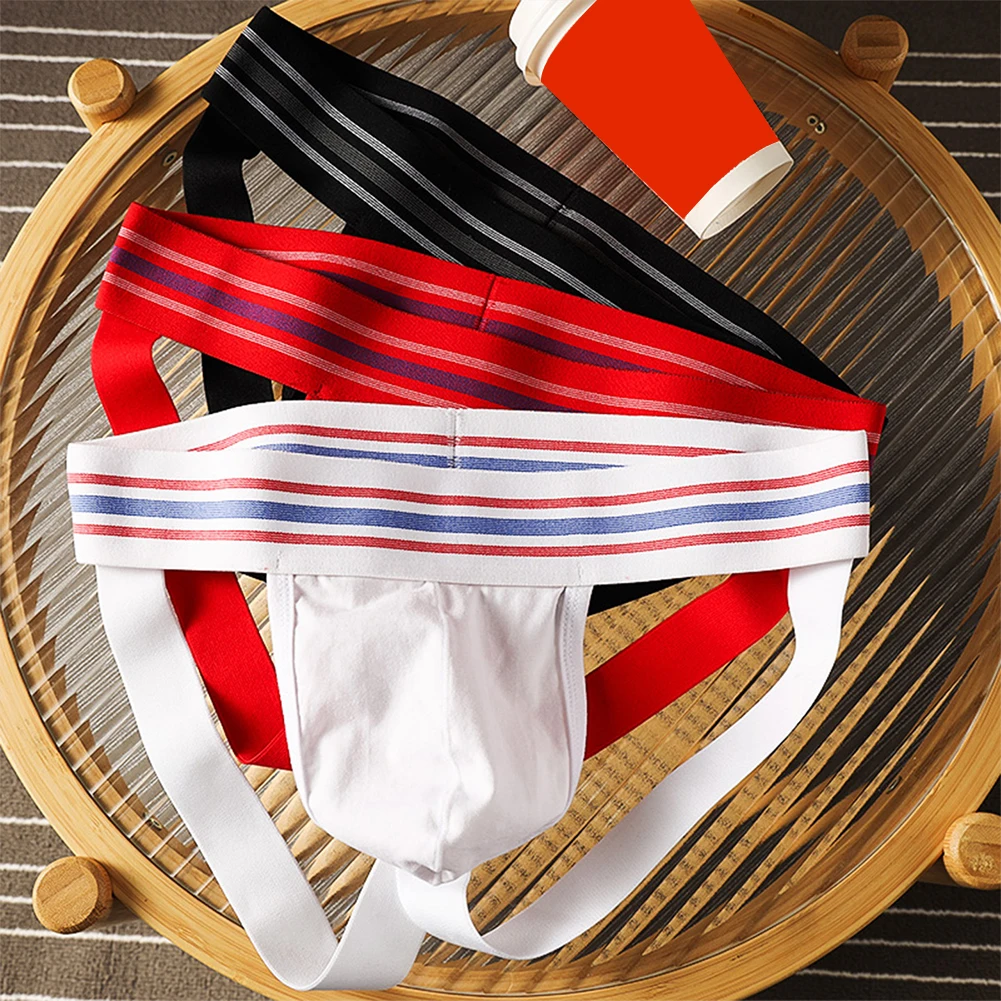 1 قطعة الرجال تنفس القطن ثونغ محدب سراويل داخلية مثير ثونغ الساخن مثلي الجنس g-سلسلة Bottomless بانتي مثير الملابس الداخلية #6