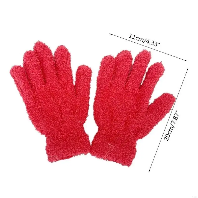 Windproof Gloves Color Mitten Adult Plush Touchscreen for Cold Weather
