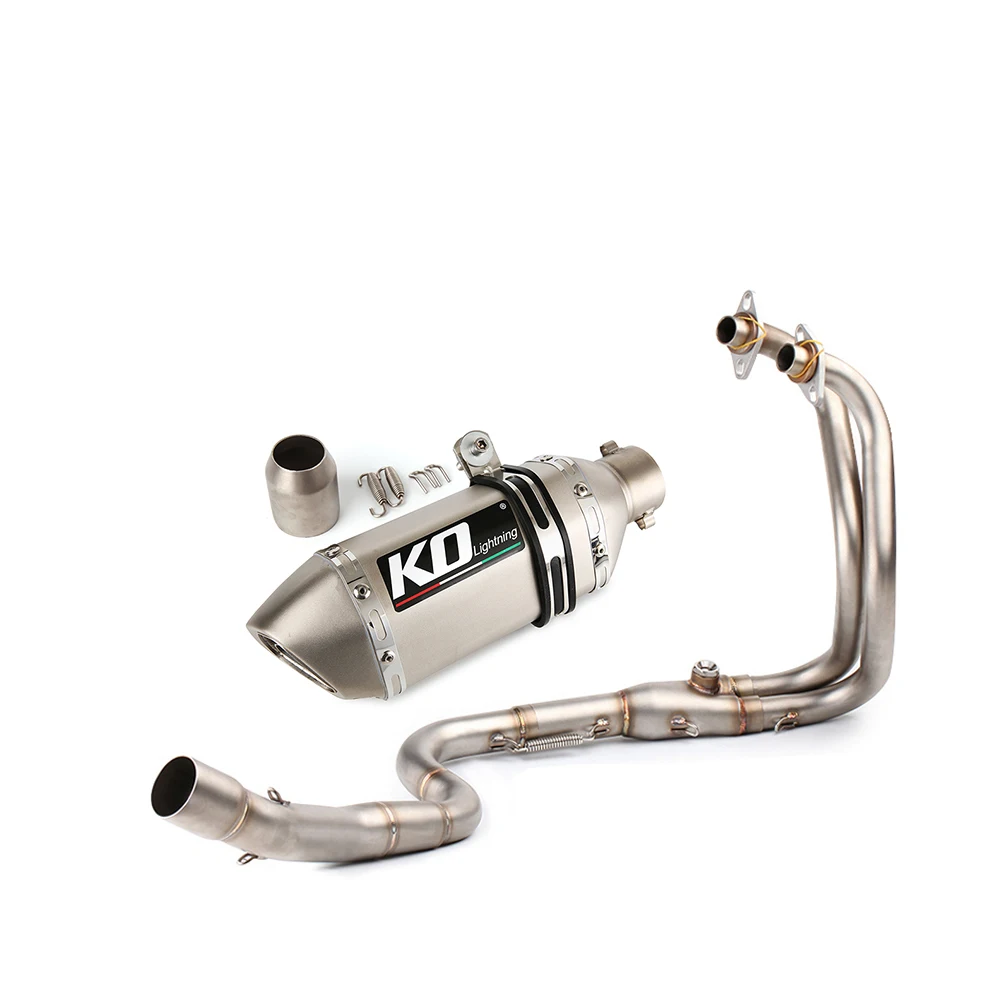 For Kawasaki Ninja Z250 250 300 2013-2016 Motorcycle Full Exhaust Escape Muffler Front Link Pipe Removable DB Killer