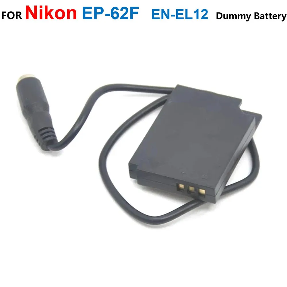 EP-62F EP62F DC Acoplador EN-EL12 ENEL12 Adaptador de alimentação de bateria falsa para Nikon S1200PJ S6000 S6200 S8000 S8100 S8200 S9100