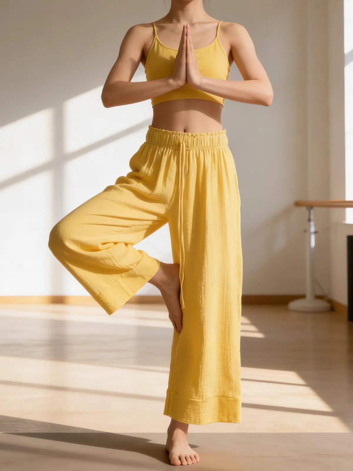 High Waist Wide Leg Flare Yoga Pants Women's Gym Workout Fitness Bell Bottom Sports Dance Trousers