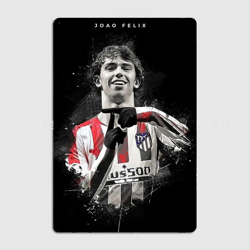 Joao Felix Player-letrero de Metal para salón deportivo, Mural para Club de garaje, Bar Vintage, decoración de pared de habitación, decoración del hogar