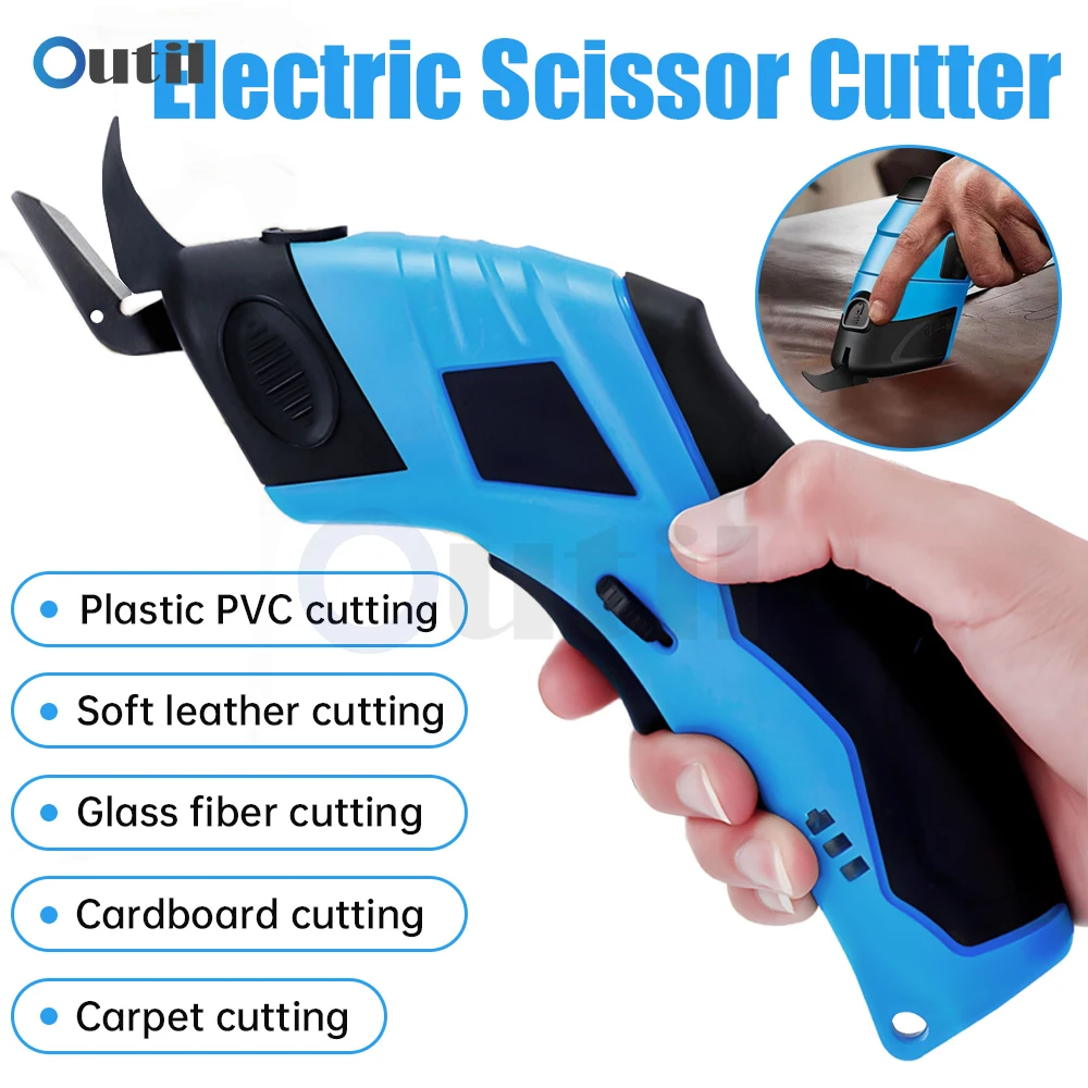 

Electric Scissors Cloth Cutting Machine Lithium Charging Leather Sewing Tailor Type-c Charging Scissor Blade Portable Hand Tool