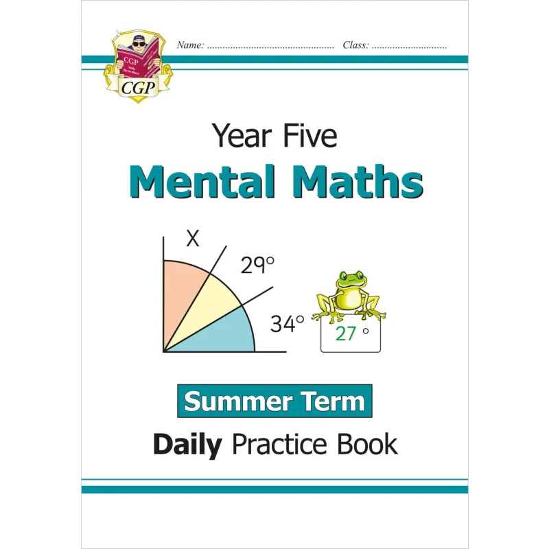 New KS2 Mental Maths Daily Practice Book Year 5  Summer Term CGP Books Coordination Group Publications 9781789087741 Book