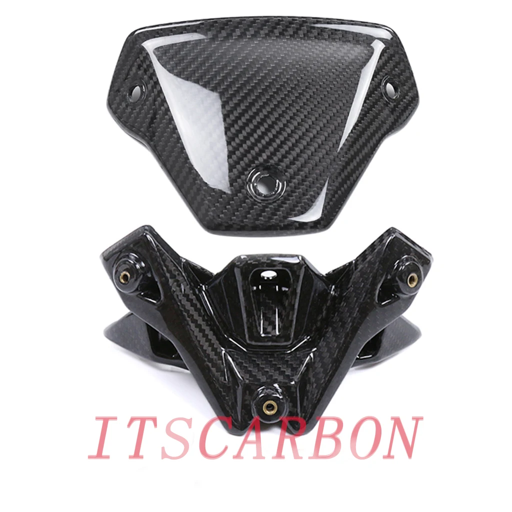 2023 For BMW S1000R M1000R 2021 2022 2024 3K Pure Dry Carbon Fiber Front Windshield Holder Bracket Kits Motorcycle Accessories