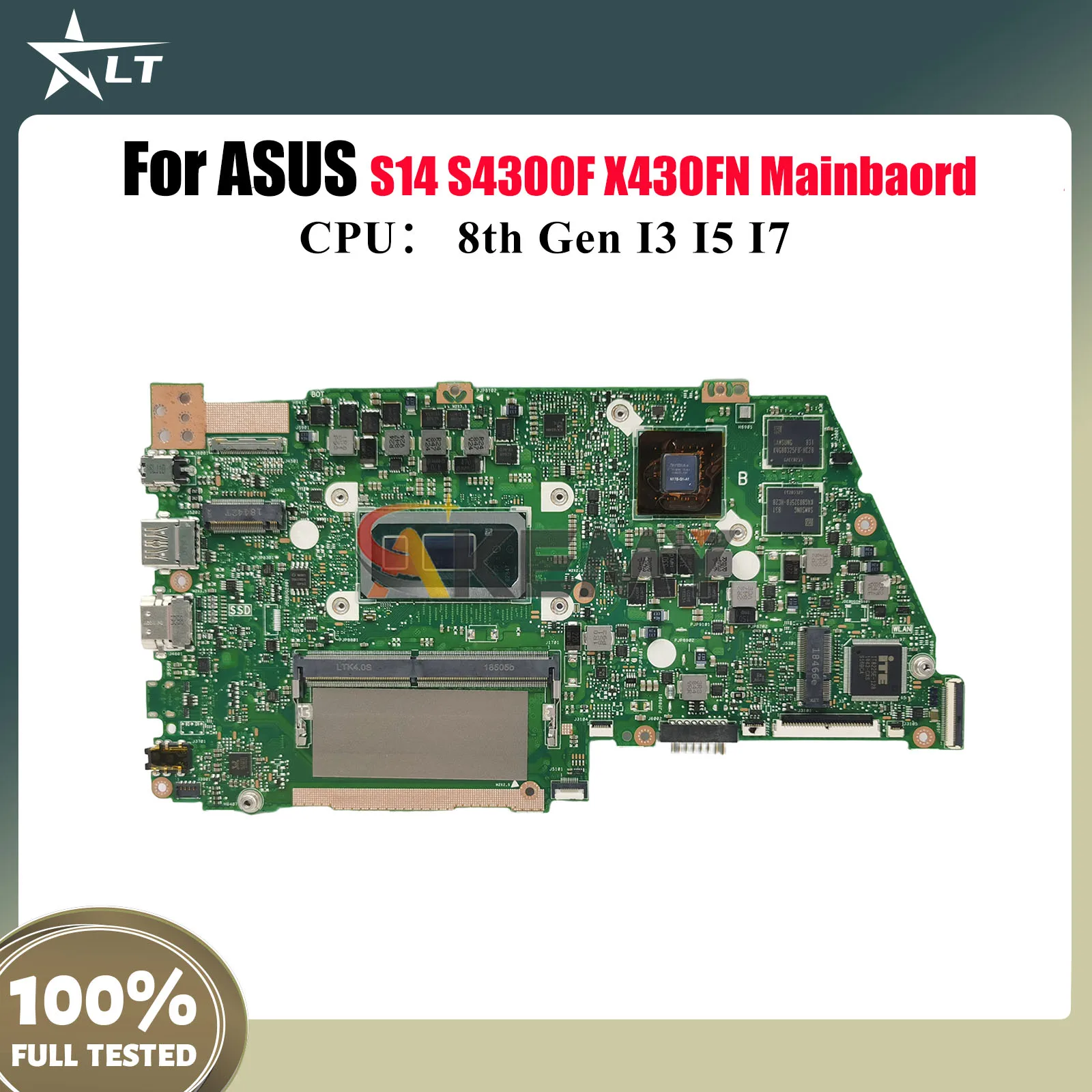 X430FN Laptop Placa-mãe Para ASUS VivoBook X430FN S430F V430F X430F R430F K430F S14 S4300F Mainboard Com I3 I5 I7 CPU testes OK