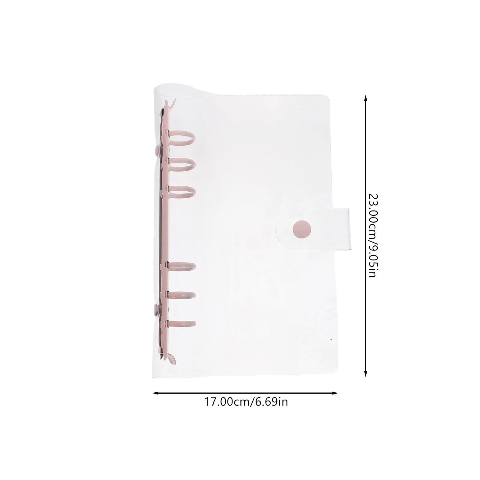 1pc Binder Ring Notebook Transparent Pvc Loose-Leaf Folder Practical Memo Clip Board For Students Stationery School Office