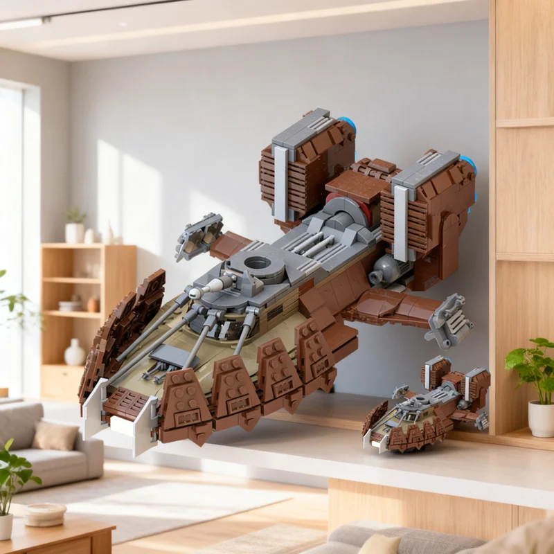 831pcs MOC Star Battle Pirate Tank Model Building Blocks Toys Brick Creative Idea Education Assemble DIY Birthday Art Collection