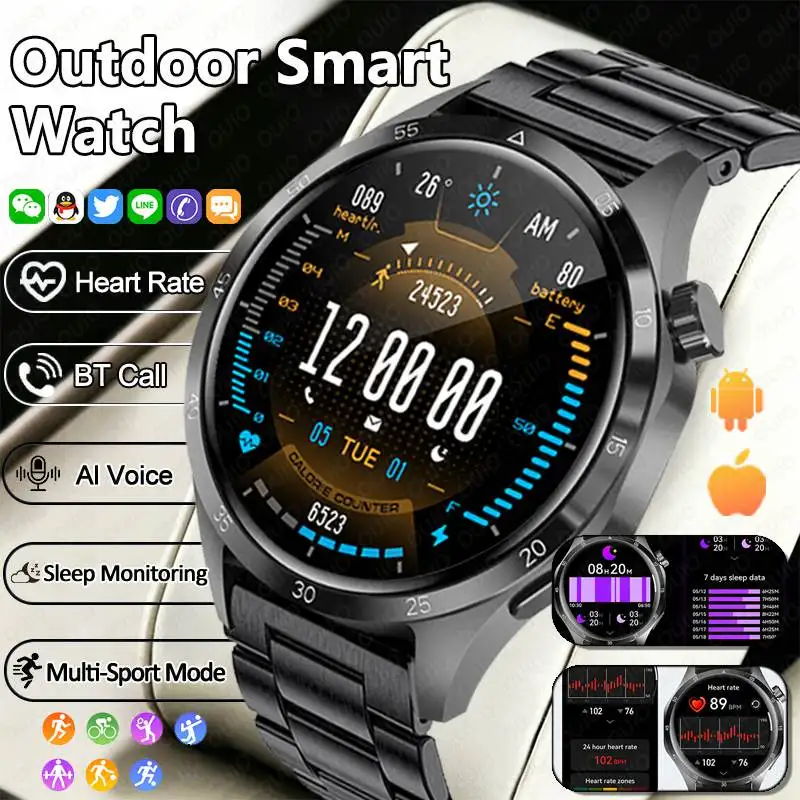 

Новые умные часы для активного отдыха с функцией управления здоровьем, мониторингом сна, научными спортивными функциями, Bluetooth-звонками и настраиваемым циферблатом.