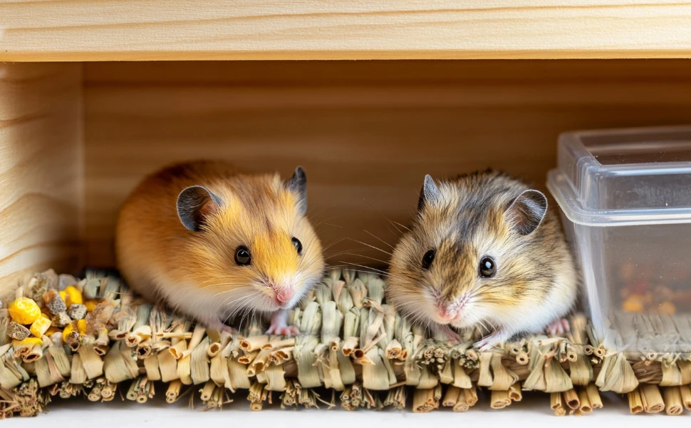 Kaninchen-Grasmatten - Natürliche Heu-Gewebematten für Hasen-Käfige, Haustier-Bettzeug, Kühlende Schlaf- und Nistmatten & Spielzeug – Detail 4
