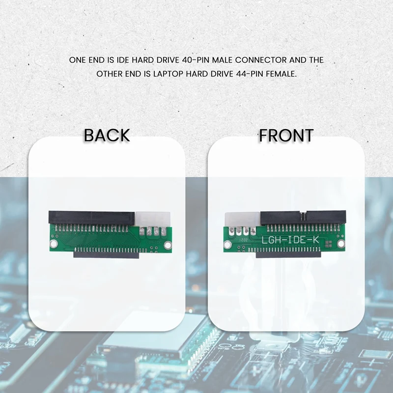 3.5Inch IDE Male To 2.5Inch IDE Female Converter Card 44Pin To 40Pin Adapter Hard Drive To Desktop IDE Converter Card