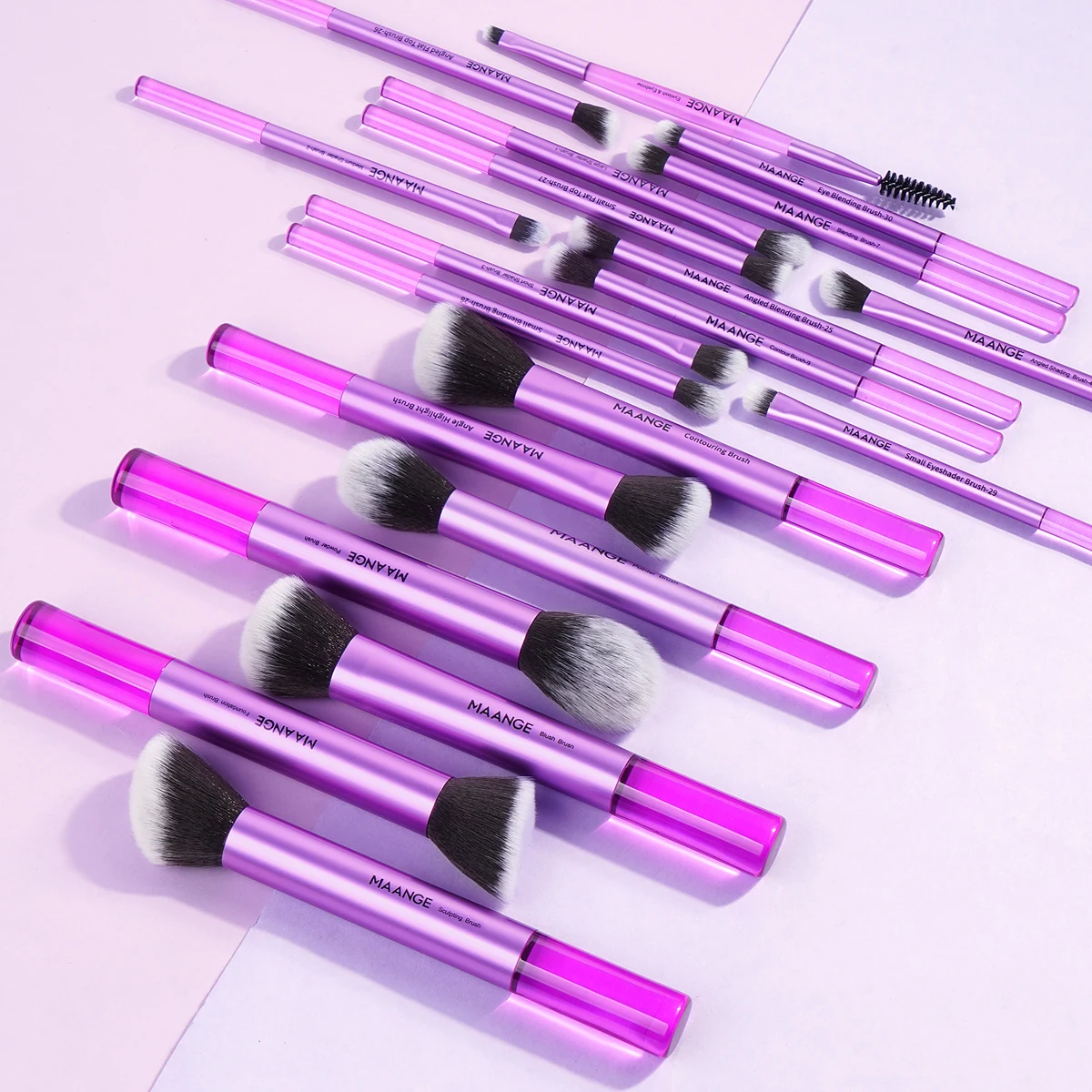 Maange-プロのメイクアップブラシセット,合成ファンデーション,フェイスパウダー,チーク,コンシーラー,やわらかい密度,メイクアップツール,20個
