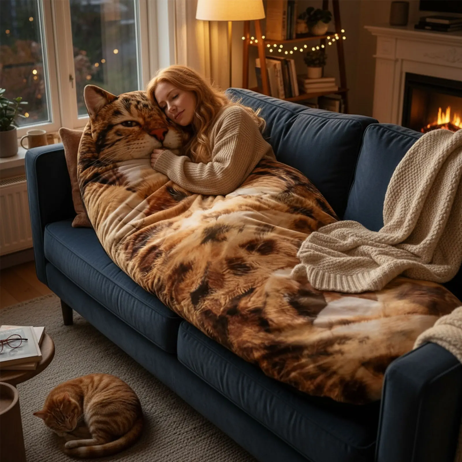 猫用寝袋-愛らしい猫型封筒型寝袋-大人用ソフト寝袋-ぬいぐるみ猫型封筒型寝袋-洗える暖かい毛布-家庭用