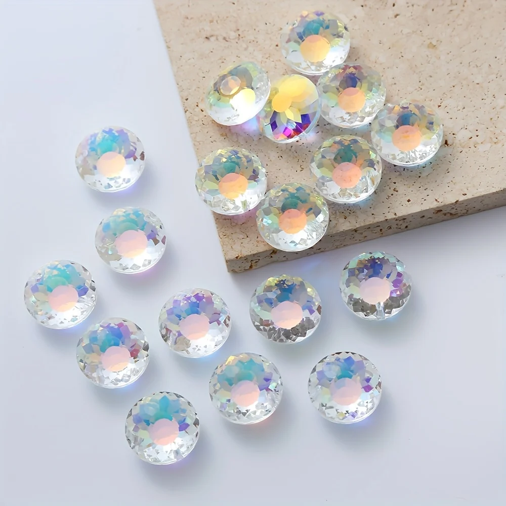 10 قطعة 18 مللي متر كريستال زجاج مستدير الخرز المسطح الحرف المعلقات فضفاضة الأحجار الكريمة DIY بها بنفسك صنع المجوهرات اليدوية القرط قلادة