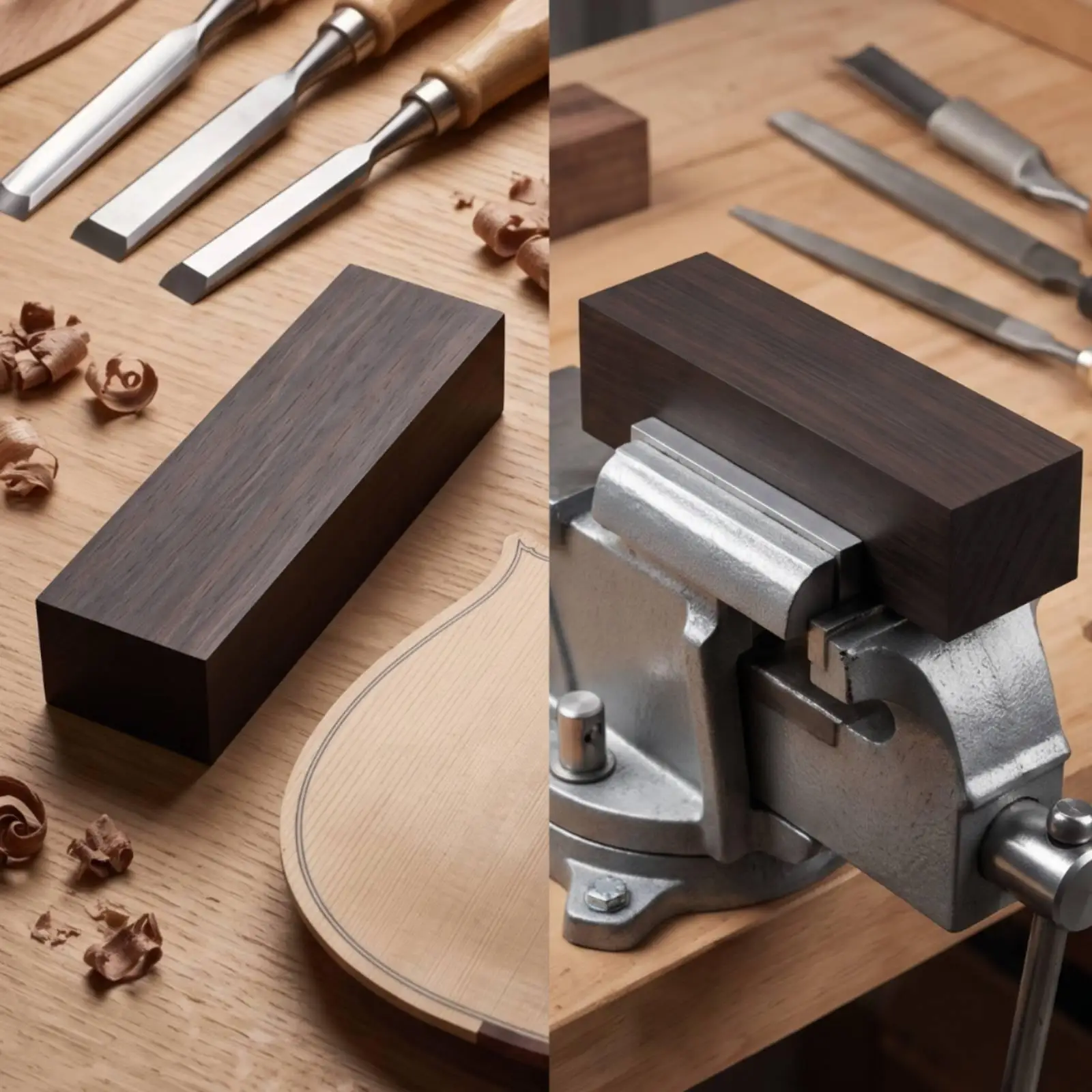 Ebony Wood Block Sealed-Sealed Ebony Carving Blank Lathe Blank Rough-Sawn Hardwood Dry for Woodworkers, Woodworking