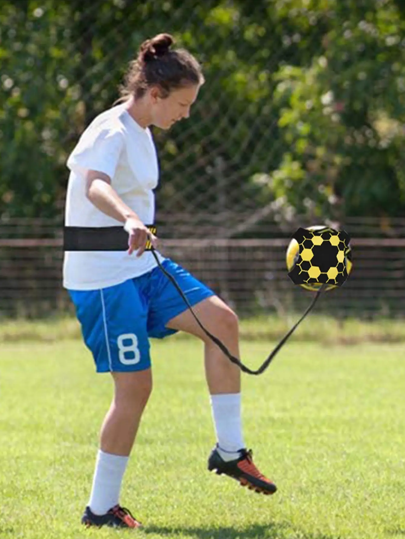 

2Pcs Soccer Training Set Portable Storage Bag Adjustable Training Strap Durable Practical Sports Accessories Convenient Carrying Design Ideal Daily Football Training Outdoor Exercise Supplies For Sports Lovers